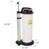 9L Pneumatic/Manual Oil Extractor Pump For Automotive Fluids - White / Black - Image 3