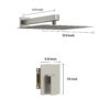 Shower Faucet Set With Rainfall Shower Head And Valve, Stainless Steel And Brass - Brushed Nickel - Image 4
