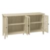 Hollowed Out Cabinet With 4 Doors, American Furniture, Suitable For Bedroom, Living Room, Study - Natural - Image 13