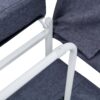 Modern Folding Ottoman Bed With Adjustable Backrest, Convertible Futon Chair Sofa Bed Metal - Gray - Image 4