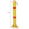 Round Steel Parking Bollard With Lock For Car Parking Protection And Home Garage Decor - Yellow - Image 3