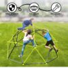 10 Sided Climbing Frame For Outdoor Playground With Colorful Climbing Stones 10Ft Metal Structure - Black / Green - Image 5