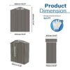 5 X 3 Ft Compact Metal Outdoor Storage Shed With Pitched Roof, Lockable Door - Gray - Image 3