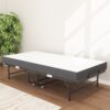 Twin Folding Bed With Memory Foam Mattress Portable Rollaway Bed Sturdy Metal Frame - Brushed Nickel - Image 15