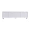 Modern TV Stand For TVs Up To 80", Entertainment Center With Open Compartment, TV Storage Cabinet With 2 Drawers, 2 Cabinets And 5 Solid Legs For Living Room - White - Image 11