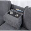 Territory - Pull Out Sofa Bed With Design - Dark Gray - Image 11