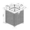 Propane Gas Fire Pit Table, 50000 Btu Square Fire Pit, Tile Tabletop With Beautiful Wicker Base For Outside Patio Deck Garden Courtyard - Espresso - Image 5