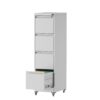 4 Drawer Metal Locking Vertical File Cabinet With Wheels Heavy Duty Lockable Storage For Home & Office - Brushed Nickel - Image 14