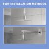 Square Rain Shower Head Ultra Thin 304 Stainless Steel Ceiling / Wall Mount Bath Fixture - Chrome - Image 3
