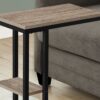 Accent Table, C - Shaped, Contemporary - Taupe - Image 8