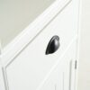 Retro Style 75'' Tall Display Shelf With Cabinet For Hallways Living Room Kitchen - White - Image 19