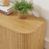 Contemporary Wave Pattern Sideboard Storage Cabinet TV Stand - Natural - Image 9