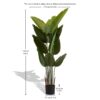 Artificial Bird Of Paradise Plant 160 Cm Tall Faux Tropical Palm Tree Indoor Outdoor Decoration - Green - Image 3