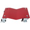 Heavy Duty Steel Vehicle Dollies With Brakes 2500Lbs Capacity Red 4 Pack - Red - Image 4