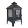 Heavy Duty Garden Metal Outdoor Heating Furnace Fire Pit With Rotating Tray - Black - Image 12