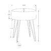 Ottoman, Pouf, Footrest, Foot Stool, Round Metal Legs, Contemporary, Modern - Blue / Gold - Image 10