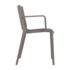 4 Piece Stackable Single Chairs With Vertical Stripe Design For All Weather - Warm Gray - Image 8