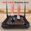 Folding Treadmills For Home - 3.5Hp Portable Foldable With Incline, Electric Treadmill For Running Walking Jogging Exercise With 12 Preset Programs, Indoor Workout Training Space Save Apartment, App - Black - Image 9