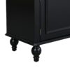 Modern TV Stand For TVs Up To 80", Entertainment Center With Open Compartment, TV Storage Cabinet With 2 Drawers, 2 Cabinets And 5 Solid Legs For Living Room - Black - Image 7