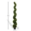 Artificial Outdoor UV Resistant Plastic Boxwood Topiary Spiral Tree (Set of 2) - Green - Image 3