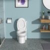 Modern Ceramic 1 Piece Toilet With Soft Closing Seat - White - Image 6