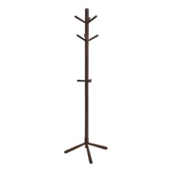 Free Standing Coat Rack 9 Hooks For Entryway - Espresso