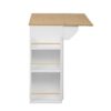 Modern Style 2 In 1 Pet Friendly Dog Crate Kitchen Island End Table Metal Pine - Natural / White - Image 14