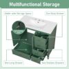 Elegant Vintage 36" Bathroom Vanity With Sink And Soft Closing Door, 4 Drawers Of Different Sizes Frame - Green - Image 7
