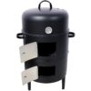 Heavy Duty Round Bbq Grill 17" Steel Charcoal Smoker For Outdoor Cooking - Black - Image 9