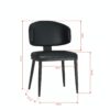 Modern Rectangular Dining Table With Stainless Steel Titanium Hourglass Base, Sintered Stone Top - Black White - Image 9