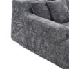 Chenille Interior Lazy Sofa Chaise Longue Armchair With 3 Pillows And Armrests - Gray - Image 16