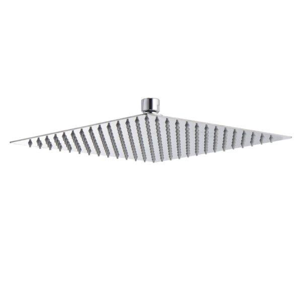 Ultra Thin Square Rainfall Shower Head Stainless Steel, Wall Or Ceiling Mount - Chrome