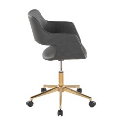 Margarite - Contemporary Task Chair - Gold / Gray