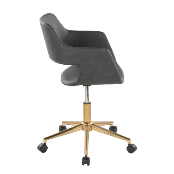 Margarite - Contemporary Task Chair - Gold / Gray