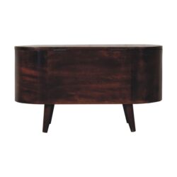 Rounded Lid-Up Blanket Box - Walnut
