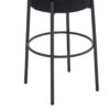 Round High Bar Stools (Set of 2), Contemporary Upholstered Dining Stools For Kitchens, Coffee Shops And Bar Stores - Black - Image 12