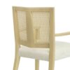 Mid Century Modern Arm Dining Chair (Set of 2) With Rattan Backrest - Beige / Natural Ash - Image 10