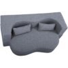 2 In 1 Convertible Sofa Bed, Full Size Folding Loveseat Couch With Soft Teddy Fabric, Floor Sofa Mattress With 2 Pillows, Space Saving Futon For Small Living Room, Dorm - Gray - Image 14