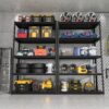 Industrial Metal 5 Tier Storage Shelves, Adjustable Heavy Duty Garage Shelving Unit - Brushed Nickel - Image 6