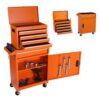 Tool Chest, 5 Drawer Rolling Tool Storage Cabinet With Detachable Top Tool Box, Liner, Universal Lockable Wheels - Orange - Image 5