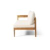 Brooklyn - Sofa Set Rounded Tuxedo Design - Teak / Beige - Image 5