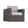 3 Piece Rattan Patio Sofa Set With Comfortable Cushions - Brown Mix / Gray - Image 6