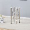 Simple Silver Stainless Steel Folding Table Frame Multifunctional Space Saving Design.Separate Folding Table Legs That Can Be Paired With Various Sizes And Styles Of Tabletops - Silver - Image 17