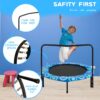 Joy Children's Trampoline With Handrails For Indoor And Outdoor Fun - Blue - Image 4