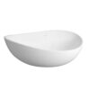 63" x 37.4" x 23.6" Freestanding Solid Surface Soaking Bathtub For Bathroom - Matte White - Image 6