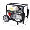 Honda - Gx160 Engine Water Pump 3" 264Gpm With Accessories Kit And Handle Wheel Kit - Black / Red - Image 3