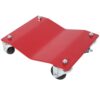Heavy Duty Steel Vehicle Dollies With Brakes 2500Lbs Capacity Red 4 Pack - Red - Image 6