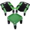 Heavy Duty Snowmobile Dolly V Slide With 2.5" Swivel Casters And Rubber Pad For Skis - Green - Image 2