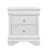 Shaker - 5 Pieces Queen Bedroom Set With Crystal Inspired Tufted Headboard And LED Lighting - White - Image 7