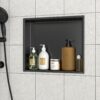 17" X 15" Stainless Steel Shower Niche With Corrosion Resistant Finish - Gunmetal Black - Image 5